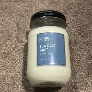 Real Living Sea Salt Mist Scented Jar Candle 10 oz